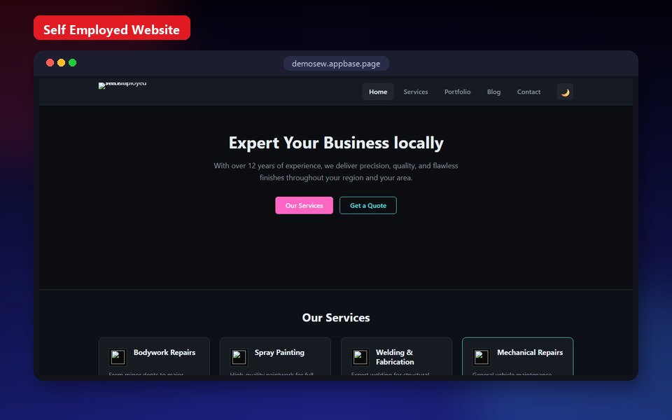 Self Employed Website